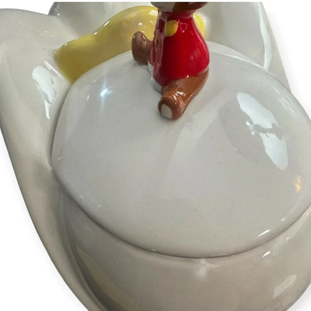 Disney VTG Dumbo Ceramic Cookie Jar Timothy Q Mouse Elephant Collectible 1992